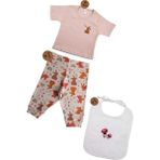 Bross Bebek Alt Üst Önlük %100 Pamuk Takım BNL-0024 - 1 - 2 Yaş - Kırmızı