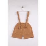 Bross Bebek Müslin Cepli Askılı Pantolon Pamuk BNL-0009_CML - 5 - 6 Yaş - Camel