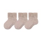 Bross Havlu Tabanaltı Baskılı 3lü Erkek Bebek Çorap Bej ONL.02702
