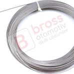Bross Otomotiv Araç Kapı Kaput Açma Teli Tamiri için 7x7 Örgülü Çelik Tel Tamir Halatı Çap 1.2 mm 100 metre