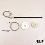 Bross Otomotiv BWR5547 Bmw X3 Mk2 F25 2010-2014 Makyajsız Kasa 51357267103 İçin Arka Sol Kapı Cam Kriko Tamir Seti