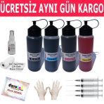 Brother Bitmeyen Kartuşlu Tanklı Yazıcı Uyumlu 4X500ml Muadil Mürekkep Seti Duruınk 4 Renk Kartuş Dolum Mürekkebi