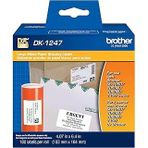 Brother Brother Ql Etiket Yazıcıları Için Dk-1247 Kalıp Kesim Büyük Beyaz Kağıt Etiketler - Rulo Başına 180 Etiket 4,07 Inç X 6,4 Inç (103 Mm X 164 Mm)