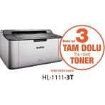 Brother HL-1111-3T Mono Lazer Yazıcı (3 Tam Dolu Toner) - Gri