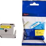 Brother M-K631BZ 12 mm Siyah Sarı Lamine Etiket