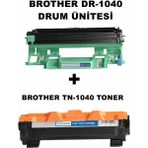 Brother MFC-1815 TN-1040 Ithal Muadil Siyah Toner + Brother DR-1040 Muadil Drum Ünitesi 2 Li Set