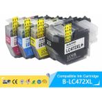 Brother MFC-J3540DW LC472XL 4 Renk Muadil Kartuş Seti Siyah 3000 Sayfa Renkliler 1500 Sayfa