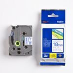 Brother P-Touch Tze-243 Tze-Tape 18 mm Beyaz Üzerine Mavi Laminasyonlu Etiket