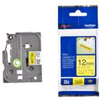 Brother P-touch Tze-s631 Tze-tape 12 mm Sarı Üzerine Siyah Güçlü Yapışkanlı Laminasyonlu Etiket