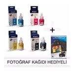 Brother T500 için 1 Takım Photoink Mürekkep- Fotoğraf Kağıdı Hediyeli