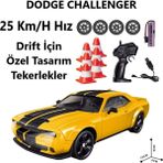Brother Toys 25 Km/h Hız Yapan Dodge Challenger Görünümlü Şarjlı 2.4 Ghz Uzaktan Kumandalı Drift Araba - Sarı