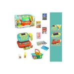 Brother Toys 29 Parça Barkod Okuyuculu Sesli Işıklı Hesap Makineli Yazar Kasa Market Oyuncak Yazarkasa Pos