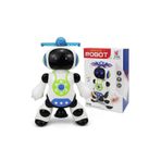 Brother Toys 3D Disko Işıklı Pervaneli Yerde Dönen Ve Müzikli Dans Eden Oyuncak Disco Robot Piller Hediye