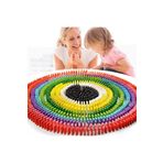 Brother Toys Ahşap Domino Taşları 100 Parça Renkli Eğitici Oyuncak Domino