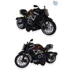 Brother Toys Benelli TNT 300 Farı Yanabilen Motor Müzikli Metal Oyuncak Motosiklet 15 Cm. Siyah Renk