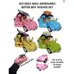 Brother Toys Büyük Boy 18 cm Efsane Vosvos 4'lü Set - Sesli Işıklı Aksesuarlı Tosbağa Oyuncak