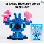 Brother Toys Büyük Boy 456 Parça Stitch Angel 3D Yapboz Bricks Figür Yapı Oyuncağı - Mavi