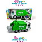 Brother Toys Çöp Kamyonu GT Pilli, Işıklı, Müzikli, Kendisi Gezen Oyuncak Konternerli 25 Cm. Büyük Boy