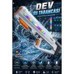 Brother Toys Dev Boy Otomatik Atış Yapan Işıklı Elektrikli 10 Metre Menzil 600 ml Depo Su Tabancası 62 Cm. - Çok Renklli