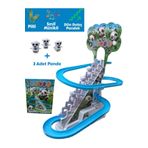 Brother Toys Dön Dolaş Müzikli Işıklı 3 Pandalı Oyuncak Seti Merdivenli Kayan Panda