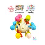 Brother Toys Dönen Kirpi Diş Kaşıyıcı Eğitici Oyuncak Bebek Aktivite Oyuncağı Kavrama Topu 10 Cm.