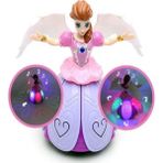 Brother Toys Frozen Elsa Angel Girl Dans Eden Sesli Işıklı Şarkı Söyleyen Pilli Oyuncak Bebek - Pembe
