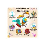 Brother Toys Montessori 10 Aktiviteli Eğitici Çok Amaçlı Aktivite Küpü Oyuncak 15 Cm.