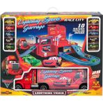 Brother Toys Oyuncak Devasa Boy Şimşek Mcqueen Otopark Garaj Seti 10 Adet Metal Araba Tır