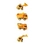 Brother Toys Oyuncak Iş Makinaları Seti; Dozer, Kepçe, Mikser Ve Kamyon, Sürtmeli 4'lü Set
