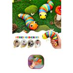 Brother Toys Oyuncak Stres Giderici Gökkuşağı Renkli Tırtıl Eğitici Bebek Ve Çocuk Oyuncağı 1 Adet