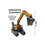 Brother Toys Paletli Kepçe Ekskavatör Oyuncak İş Makinesi Hareketli Kollu Makinası 17 Cm.