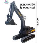 Brother Toys Paletli Kepçe Ekskavatör Oyuncak Iş Makinesi Makinası 18,5 Cm. - Gri