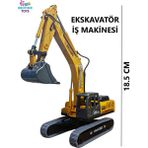 Brother Toys Paletli Kepçe Ekskavatör Oyuncak Iş Makinesi Makinası 18,5 Cm. - Sarı - Siyah