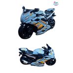 Brother Toys Sürtmeli Kaliteli Oyuncak Motorsiklet Yurtdışından Özel Üretim Gri Renk Polis Motor 14 Cm. 1 Adet