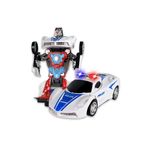 Brother Toys Transformers Robota Dönüşen Işıklı, Sesli, Sensörlü Oyuncak Polis Arabası Ferrari Model