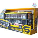 Brother Toys Turist Gezi Otobüsü Iki Katlı Ön ve Orta Kapısı Açılabilen Sesli Işıklı Oyuncak Şehir Otobüs 27 cm - Sarı