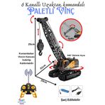 Brother Toys Uzaktan Kumandalı 6 Fonksiyon Şarjlı 640 Derece Dönebilen Vinç Oyuncak İş Makinesi 25 Cm.