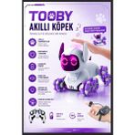 Brother Toys Uzaktan Kumandalı Bilek Kontrollü 8 Tekerli Akrobat Tooby Oyuncak Robot Köpek Araba 26 Cm. - Mor