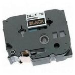 Brother TZ354 yazı bandı kaseti 24 mm x 8 m siyah/altın lamine P-touch350 540 540C 550 2400 2400E 2420PC 2450 2450DX 2460 248 için