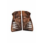 browning hi power BROWNİNG 14 LÜ UYUMLU CEVİZ İNOKS LOGOLU KABZE