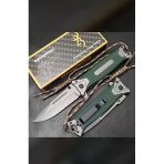 Browning Katlanabilir Haki Paracordlu Kamp Çakısı 21Cm