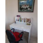 BRR Store Bahar Serisi Çalışma Masası-Çocuk Ve Genç Odası Çalışma Masası-Kitaplıklı ve Çekmeceli Çalışma Masası - Beyaz - 108x95 cm