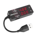 Brrnoo Çift Ekran USB Dedektörü, Voltmetre Ampermetre Gerilim Akım Ölçer YB26VA Veri İletişim Fonksiyonu Ile Cep Telefonu Tablet Şarjı Için USB Test Cihazı, Kararlı Ve (Homokromi Takılı
