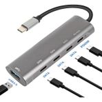 Brs Type-C Çoklayıcı Hub - USB C Hub 5 Port Usb-C 3.0 Pd 60W Macbook Için Uyumlu 5 Port Usb-C Hub