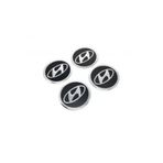 BRTSHOPPİNG Jant Göbeği Arma Hyundaı Uyumlu 60mm Alüminyum Yapıştırma 4'lü Arma Set