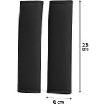 Brtshopping Universal Siyah Kumaş Emniyet Kemeri Kılıfı – 2’li Set | 23X6 cm | Konforlu ve Şık Koruma