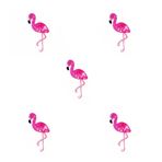 Bru_289 5'li Set Minik Mini Pembe Flamingo Sevimli Kuş Sevimli Karikatür Yama Dikmek Demir İşlemeli Aplike Rozet Burcu Yamalar Giyim Kostüm