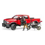 Bruder BR02502 Oyuncak Ram 2500 Pick Motorsiklet ve Sürücüsü