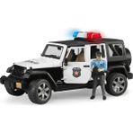 Bruder Jeep Wrangler U.R Polis Oyuncak Araba ve Memur Figürü – Açılır Kapı ve Kaput, Dayanıklı Plastik, 32.9x14.4x16.2 cm