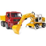 Bruder Man Damperli Kamyon ve Liebherr Ekskavatör - Çok Renkli